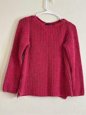 LRL Lauren Jeans Co. Ralph Lauren Pink Chunky Knit 100% Cotton Sweater XL